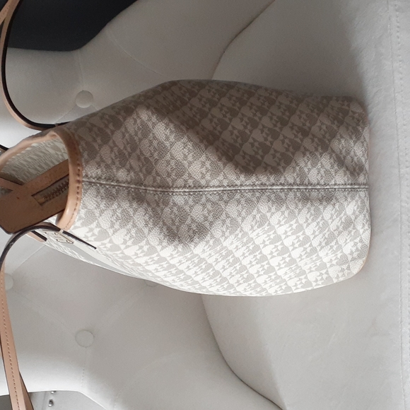 Kate spade gray cream canvas tote bag - Picture 4 of 16